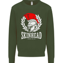 Skinhead Roman Trojan Helmet Punk Music Mens Sweatshirt Jumper Forest Green