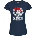 Skinhead Roman Trojan Helmet Punk Music Womens Petite Cut T-Shirt Navy Blue
