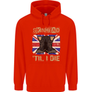 Skinhead Til I Die Punk Music Childrens Kids Hoodie Bright Red
