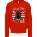 Skinhead Til I Die Punk Music Kids Sweatshirt Jumper Bright Red