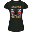 Skinhead Til I Die Punk Music Womens Petite Cut T-Shirt Black