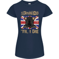 Skinhead Til I Die Punk Music Womens Petite Cut T-Shirt Navy Blue