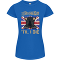 Skinhead Til I Die Punk Music Womens Petite Cut T-Shirt Royal Blue