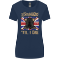 Skinhead Til I Die Punk Music Womens Wider Cut T-Shirt Navy Blue