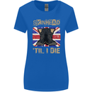 Skinhead Til I Die Punk Music Womens Wider Cut T-Shirt Royal Blue