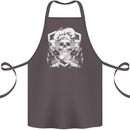 Skull Chef Cooking Cook Baker Baking Cotton Apron 100% Organic Dark Grey