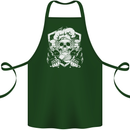 Skull Chef Cooking Cook Baker Baking Cotton Apron 100% Organic Forest Green