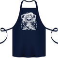 Skull Chef Cooking Cook Baker Baking Cotton Apron 100% Organic Navy Blue