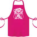 Skull Chef Cooking Cook Baker Baking Cotton Apron 100% Organic Pink