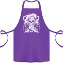 Skull Chef Cooking Cook Baker Baking Cotton Apron 100% Organic Purple