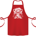 Skull Chef Cooking Cook Baker Baking Cotton Apron 100% Organic Red