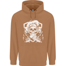 Skull Chef Cooking Cook Baker Baking Mens 80% Cotton Hoodie Caramel Latte