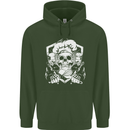 Skull Chef Cooking Cook Baker Baking Mens 80% Cotton Hoodie Forest Green