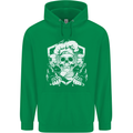 Skull Chef Cooking Cook Baker Baking Mens 80% Cotton Hoodie Irish Green