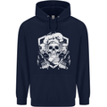 Skull Chef Cooking Cook Baker Baking Mens 80% Cotton Hoodie Navy Blue