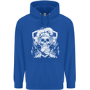 Skull Chef Cooking Cook Baker Baking Mens 80% Cotton Hoodie Royal Blue