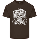 Skull Chef Cooking Cook Baker Baking Mens Cotton T-Shirt Tee Top Dark Chocolate