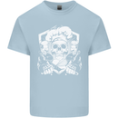 Skull Chef Cooking Cook Baker Baking Mens Cotton T-Shirt Tee Top Light Blue