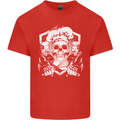 Skull Chef Cooking Cook Baker Baking Mens Cotton T-Shirt Tee Top Red