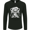 Skull Chef Cooking Cook Baker Baking Mens Long Sleeve T-Shirt Black