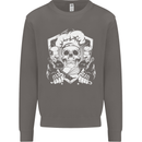 Skull Chef Cooking Cook Baker Baking Mens Sweatshirt Jumper Charcoal