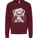 Skull Chef Cooking Cook Baker Baking Mens Sweatshirt Jumper Maroon
