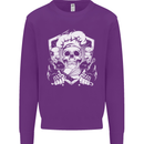 Skull Chef Cooking Cook Baker Baking Mens Sweatshirt Jumper Purple