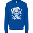 Skull Chef Cooking Cook Baker Baking Mens Sweatshirt Jumper Royal Blue