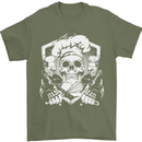 Skull Chef Cooking Cook Baker Baking Mens T-Shirt Cotton Gildan Military Green