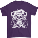 Skull Chef Cooking Cook Baker Baking Mens T-Shirt Cotton Gildan Purple