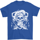 Skull Chef Cooking Cook Baker Baking Mens T-Shirt Cotton Gildan Royal Blue