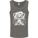 Skull Chef Cooking Cook Baker Baking Mens Vest Tank Top Charcoal
