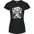 Skull Chef Cooking Cook Baker Baking Womens Petite Cut T-Shirt Black