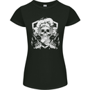 Skull Chef Cooking Cook Baker Baking Womens Petite Cut T-Shirt Black
