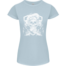 Skull Chef Cooking Cook Baker Baking Womens Petite Cut T-Shirt Light Blue