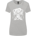 Skull Chef Cooking Cook Baker Baking Womens Wider Cut T-Shirt Sports Grey