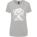 Skull Chef Cooking Cook Baker Baking Womens Wider Cut T-Shirt Sports Grey