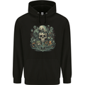 Skull City Biker Gothic Evil Mens 80% Cotton Hoodie Black