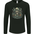 Skull City Biker Gothic Evil Mens Long Sleeve T-Shirt Black