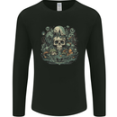 Skull City Biker Gothic Evil Mens Long Sleeve T-Shirt Black