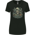 Skull City Biker Gothic Evil Womens Wider Cut T-Shirt Black