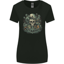 Skull City Biker Gothic Evil Womens Wider Cut T-Shirt Black