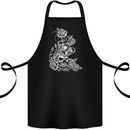 Skull Crown Biker Skull Gothic Heavy Metal Cotton Apron 100% Organic Black