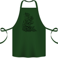 Skull Crown Biker Skull Gothic Heavy Metal Cotton Apron 100% Organic Forest Green