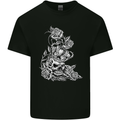 Skull Crown Biker Skull Gothic Heavy Metal Kids T-Shirt Childrens Black