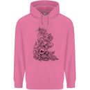 Skull Crown Biker Skull Gothic Heavy Metal Mens 80% Cotton Hoodie Azelea