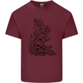 Skull Crown Biker Skull Gothic Heavy Metal Mens Cotton T-Shirt Tee Top Maroon