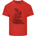 Skull Crown Biker Skull Gothic Heavy Metal Mens Cotton T-Shirt Tee Top Red