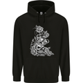 Skull Crown Biker Skull Gothic Heavy Metal Mens Hoodie Black