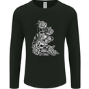 Skull Crown Biker Skull Gothic Heavy Metal Mens Long Sleeve T-Shirt Black